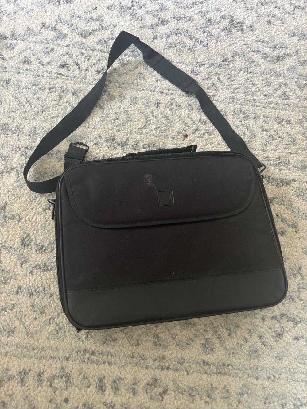 Inland black laptop briefcase designed to fit screens up to 15.6 inches